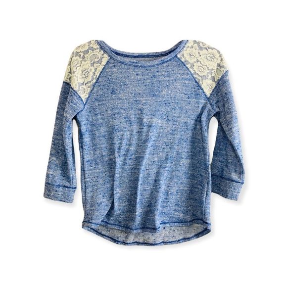 Girls Justice Sz 14 Sweater Blue White - Picture 2 of 4